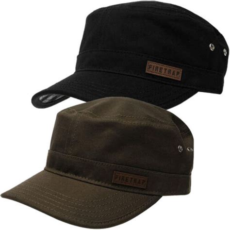 Firetrap Army Military Cap Peaked Cap Hat New Ebay