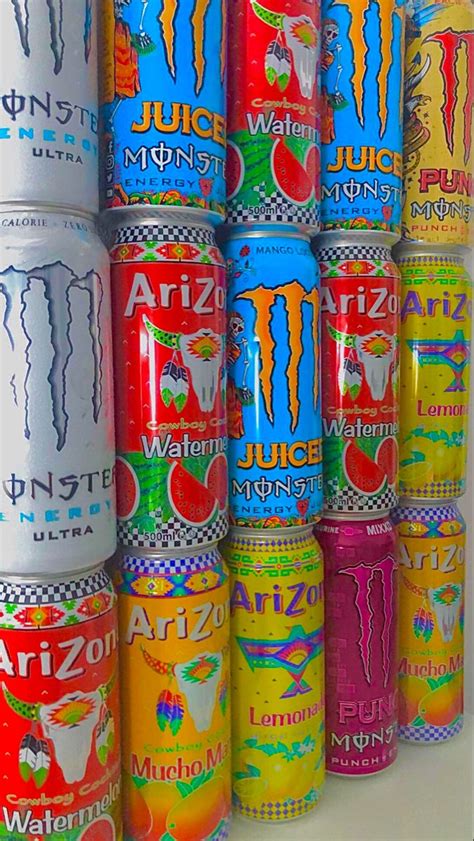 Monster And Arizona Cans Indie Aesthetic Monster Energy Drink Monster
