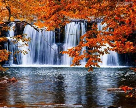 Autumn Waterfall Autumn Waterfalls Beautiful Waterfalls Waterfall