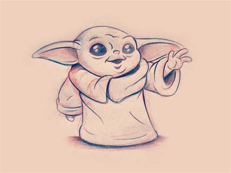 Baby Yoda Sketch By Alan Oronoz On Dribbble