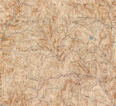 Strafford Vt 1896 Usgs Old Topo Map Town Composite Orange Co Old Maps