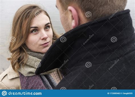 Loving Young Woman Looking At Her Boyfriend Stock Image Image Of Face