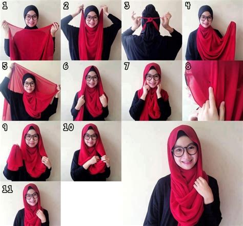 Tutorial Hijab Persegi Panjang Yang Simpel Ragam Muslim
