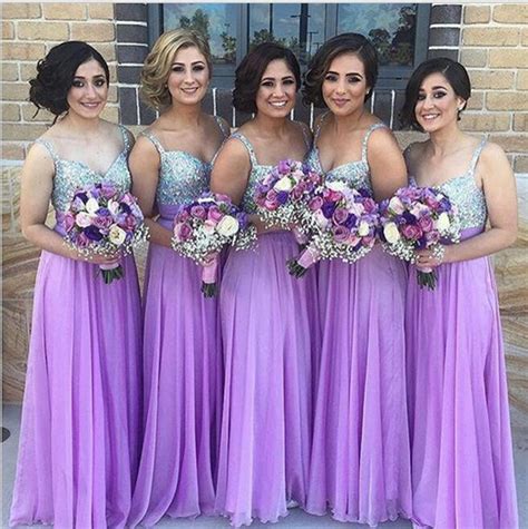 Complete with lazaro bride and bridesmaid dresses, mercury glasses overflowing with fragrant white florals designed by lee forrest design. Purple Bridesmaid Dress, Sequin Bridesmaid Dresses, Long ...