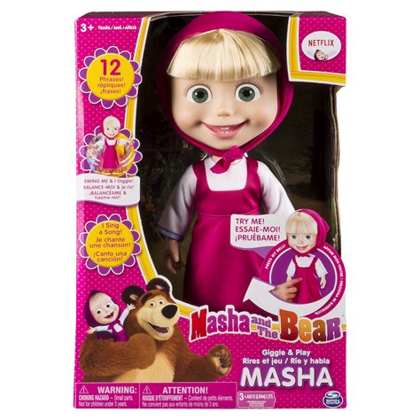 Masha And The Bear 12” Giggle And Play Masha Interactive Doll