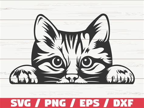 Cat Svg Peeking Cat Svg Cut File Graphic By Zecworkshop · Creative