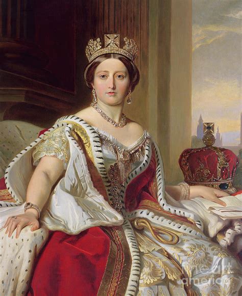 Portrait Of Queen Victoria Painting By Franz Xavier Winterhalter Pixels