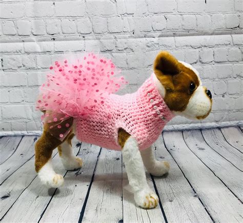 Home And Living Pets Hand Crocheted Dog Tutu Sweater Pet Tutu