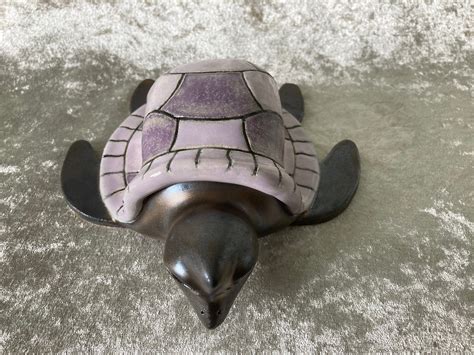 Garden Turtle Ornament Ceramic Etsy