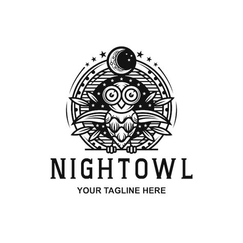 Premium Vector Night Owl Logo