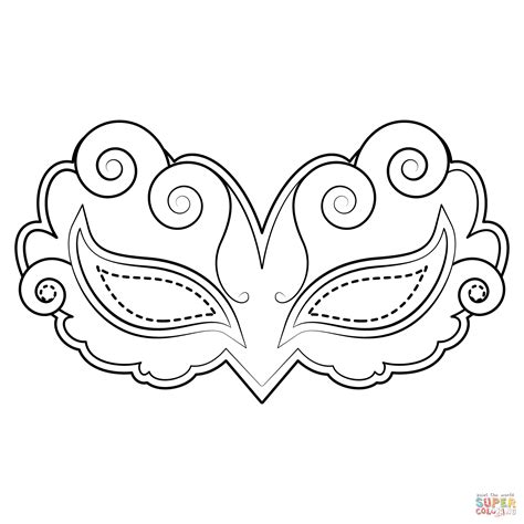 Your little mermaid fan will enjoy coloring our collection of original illustrations of adorable mermaids. Elizabethan Mask coloring page | Free Printable Coloring Pages