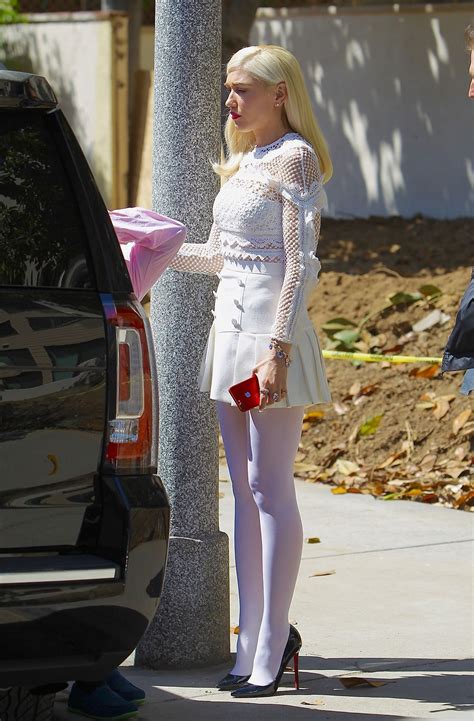 White Stockings Outfit White Tights Nylon Stockings Gwen Stefani