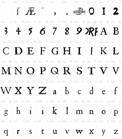 9 unique, historically accurate script fonts. Shakespeare First Folio Font font