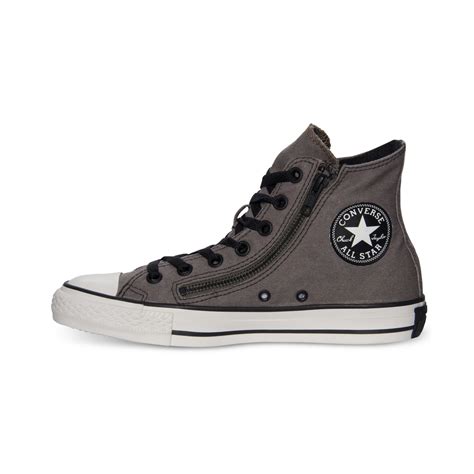 Converse Chuck Taylor All Star Double Zip Hi Casual Sneakers In Gray