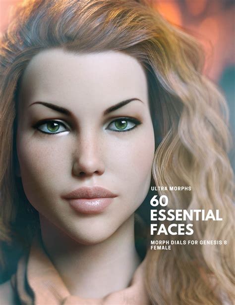 Ultra Face Morphs - 60 Essential Faces For Genesis 8 Female | Daz 3D