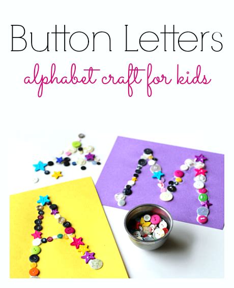 Button Letter Craft Alphabet For Starters No Time For Flash Cards