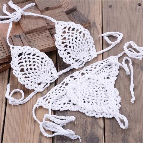 Crochet Extreme Micro Bikini Erotic See Through Great Gift For Etsy