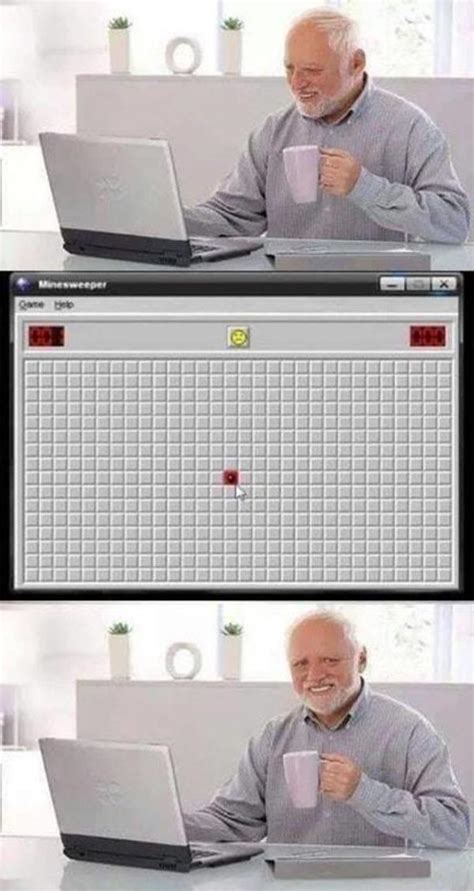 #ye olde meme #hide the pain harold #i want this #i love this beautiful hungarian man. Harold plays Minesweeper | Hide The Pain Harold | Know ...