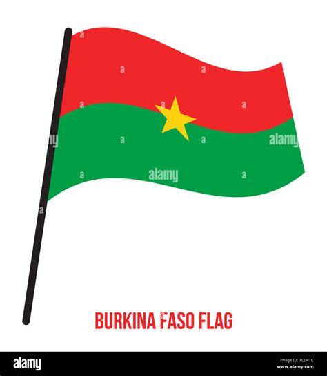 Burkina Faso Flag Waving Vector Illustration On White Background