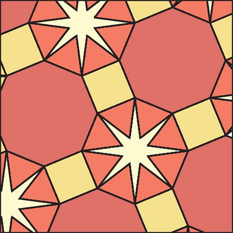 An octagonal pattern with embedded stars. | Geometric pattern design
