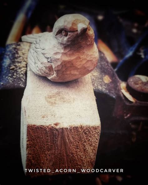 Twistedacornwoodcarver Roughed Out Robin Carving Crafts Wood Carving
