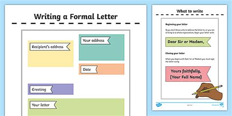 How To Write A Formal Letter With Students Twinkl