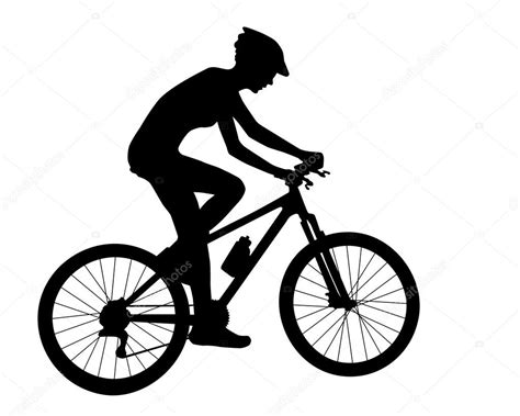 Cyclist Woman Silhouette Stock Vector Varuna