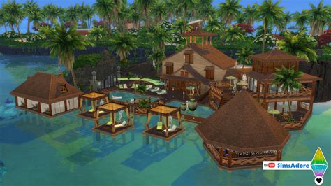 Sulani Bay Spa Resort Sims House Sims 4 Houses Sims 4