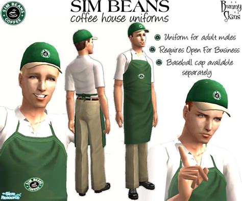 The Sims Resource Sim Beans Uniform For Adult Male