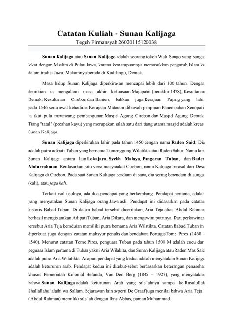 Silsilah Sunan Kalijaga – newstempo