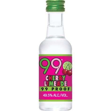 99 Brand Cherry Limeade Liqueur 50 Ml Bottle 99 Proof Gin