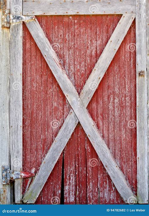 Red And White Barn Door Stock Photo Image Of Decoration 94782682