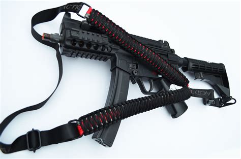Black Widow Single Point Tactical Paracord Rifle Gun Sling Acid Tactical