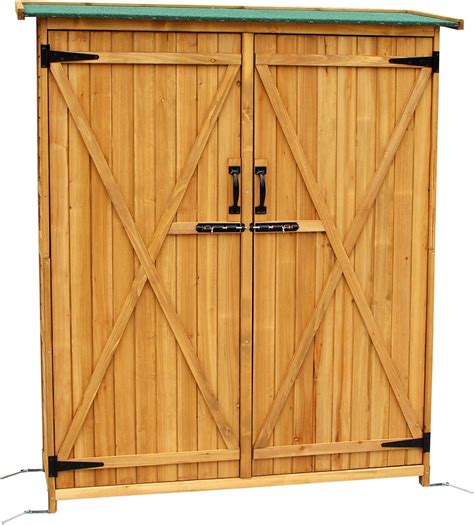 Mcombo 63 Inch Tall Garden Storage Shed Tool Shed