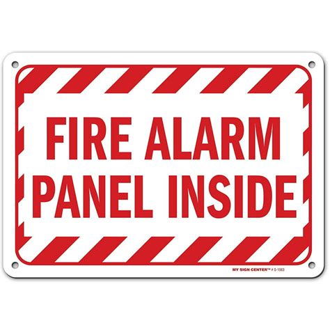 Fire Alarm Panel Inside Sign Made Out Of 040 Rust Free Aluminum