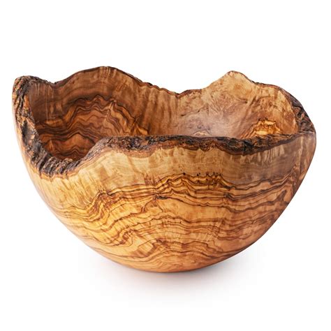 Large Live Edge Rustic Olive Wood Bowls 11” X 6” Forest Decor