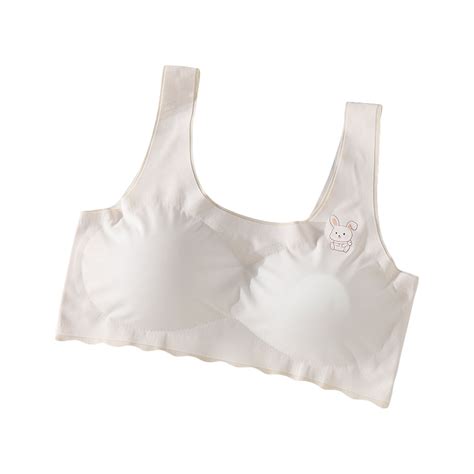 entyinea girls bras comfortable and stylish training bras for girls white l