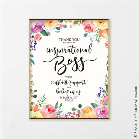 Regardless of whether or not you like them, you need to find something that toes the line between professionalism and lucky for you, we found 17 gifts that are so good, they might just give you that promotion you've been eyeing. Best Boss Gifts Quotes Inspirational Boss YOU PRINT | Etsy