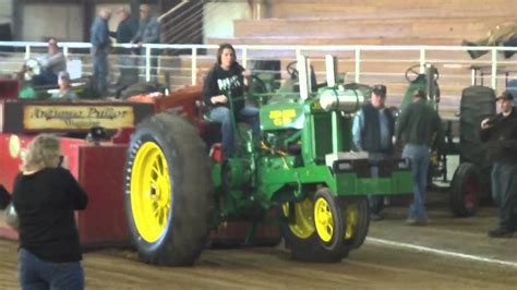 John Deere Unstyled A Pulling At Fruitland Mo Tractor Pull Youtube