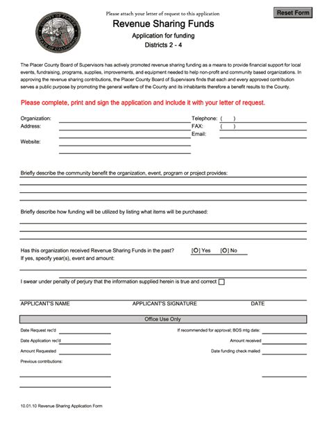 Placer Board Of Supervisors Form Fill Out And Sign Printable Pdf