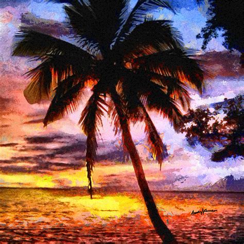 Tropical Sunset Painting By Anthony Caruso