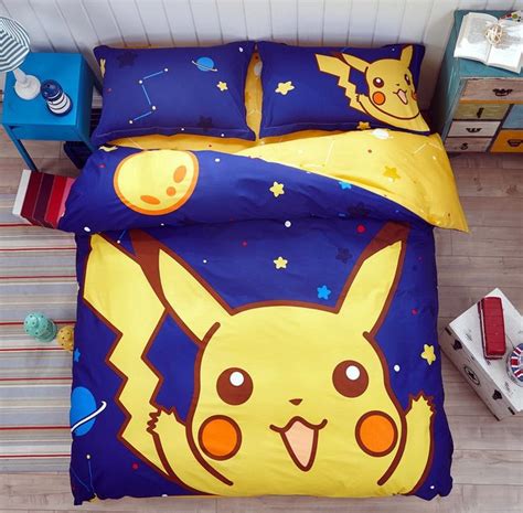 Pokemon Pikachu Japanese Anime Duvet Cover Sets Pokemon Bedding Kids