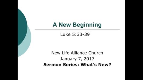 New Life Alliance Church Jan 7 2018 Youtube