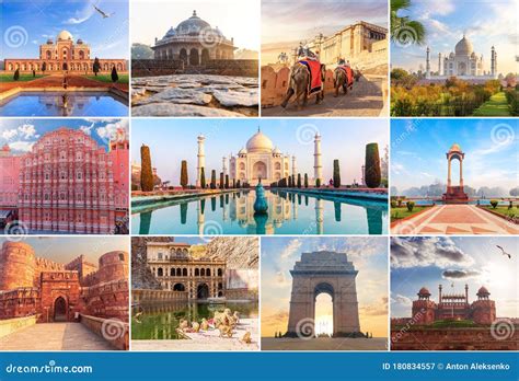 World Famous Landmark Collage Royalty Free Stock Image Cartoondealer