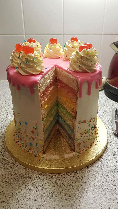 [homemade] Birthday Cake Food