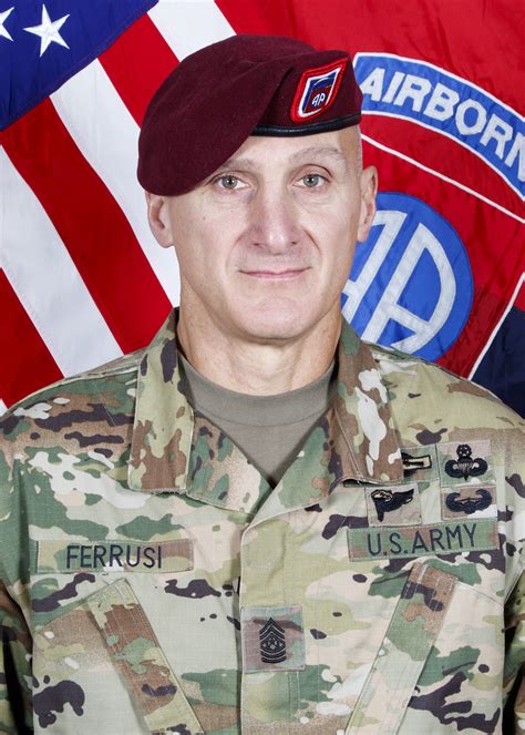 Command Sgt Maj Michael Ferrusi 82nd Airborne Division Command