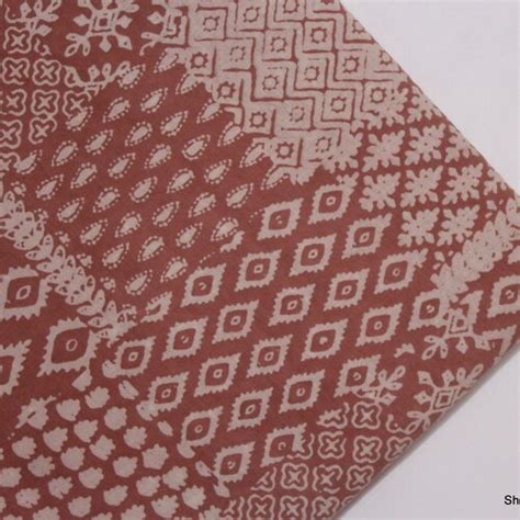 Indian Hand Block Print Soft Fabric By Meter 100 Pure Etsy Uk