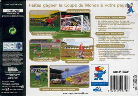 World Cup 98 Cover Or Packaging Material Mobygames