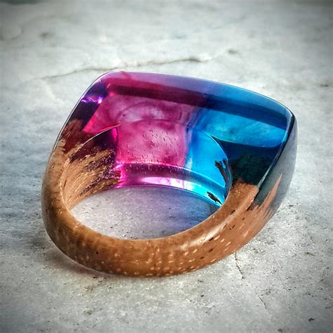 Real Wood And Resin Ring Crafted By MASSIVARTS Natural Eco Resin Jewellery Wood Resin Jewelry