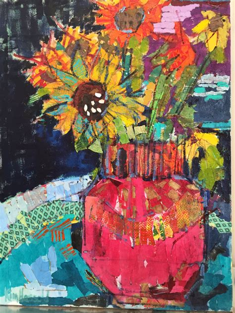 Pin By Katie Frey Art On Kim Hassold Art Flower Art Collage Art